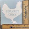 Country Chick, Hen, Chicken, White Vinyl Decal New Gift view 3