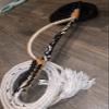 Brazilian/American Hybrid Pro Black on White Poly 9x7 RH 3/4" x 3/4" Soft- EPT Bull Ropes 16' view 2