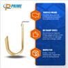 Prime Cable Management 2 Inch Heavy Duty Metal Cable & Wire Support J-Hook Hangers with Angle Clip for Horizontal Surfaces (Ceilings, Beams) & 1/4 inch Threaded Rod for Cable & Wire Management view 4