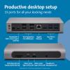 Kensington SD5600T 14-in-1 Thunderbolt 3 Dock USB-C - Compatible with Thunderbolt 4, Mac and Windows, 96W Charging, Dual 4K@60Hz, 40Gbps Transfer Speeds, HDMI 2.0 and DisplayPort, Ethernet (K34009US) view 3