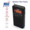 NOAA Weather AM FM Portable Radio Operated by 2 AA Batteries with Stereo Earphone,Digital Alarm Clock Sleep Timer,Best Reception,Built in Speaker Best Sound Quality,Luminous Button Design(Black) view 2