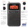 NOAA Weather AM FM Portable Radio Operated by 2 AA Batteries with Stereo Earphone,Digital Alarm Clock Sleep Timer,Best Reception,Built in Speaker Best Sound Quality,Luminous Button Design(Black) view 4