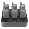 Retevis RT22S 2 Way Radios(4 Pack) Bundle with Six-Way Charger(1 Pack), Rechargeable Walkie Talkies with Headset Long Range Channel Display Lock Emergency Alarm Signal Prompt VOX view 4