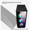 HDYD ATX Case, Mid-Tower PC Gaming Case ATX/M-ATX/ITX - Front I/O USB 3.0 Port - Fully Transparent Side Panels - Support Water Cooling - with Blue Fan (Size : 5 Fan) view 2