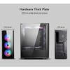 HDYD ATX Case, Mid-Tower PC Gaming Case ATX/M-ATX/ITX - Front I/O USB 3.0 Port - Fully Transparent Side Panels - Support Water Cooling - with Blue Fan (Size : 5 Fan) view 3