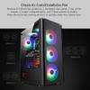 HDYD ATX Case, Mid-Tower PC Gaming Case ATX/M-ATX/ITX - Front I/O USB 3.0 Port - Fully Transparent Side Panels - Support Water Cooling - with Blue Fan (Size : 5 Fan) view 4