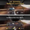 10'' Mirror Dash Cam Night Vision 1080P FHD Full Touch Screen Front and Rear View Backup Camera for Cars Loop Recording Streaming Media 170Wide Angle Parking Assistance 6M Cable view 3