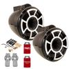 Wet Sounds REV8B-X REV Series 8" Black Wake Tower Speakers with ADPMCBracket-11 MasterCraft Adapters view 1