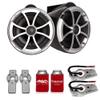 Wet Sounds ICON8B-SBM ICON Series 8" Black Wake Tower Speakers with Swivel Brackets and ADPMCBracket-11 MasterCraft Adapters view 1