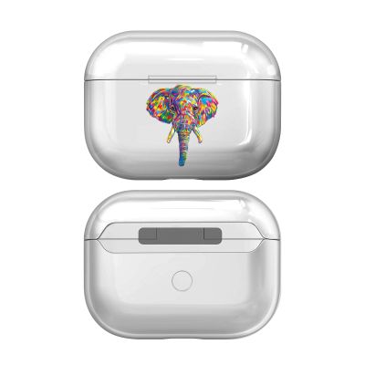Head Case Designs Officially Licensed P.D. Moreno Elephant Head Animals Clear Hard Crystal Cover Compatible with Apple AirPods Pro Charging Case