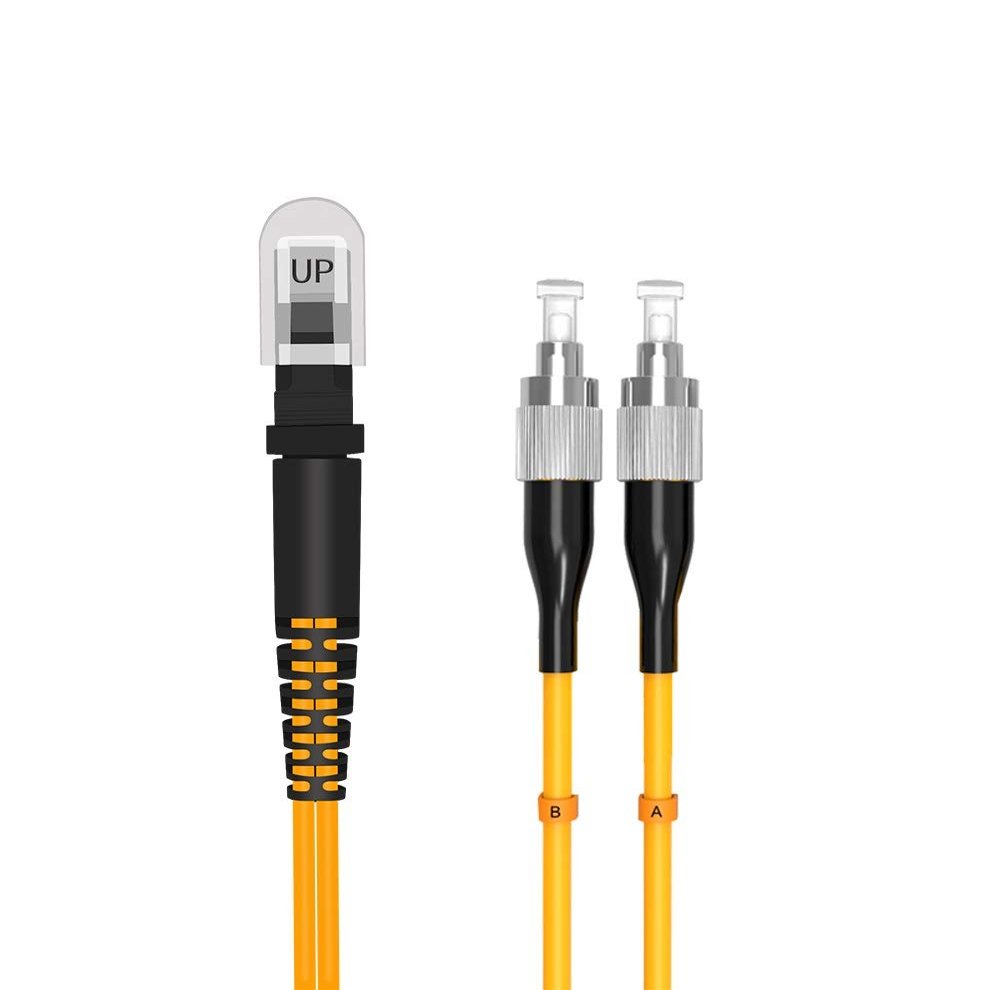 Jeirdus MTRJ Female to FC Fiber Patch Cable Singlemode Duplex - 15m (49ft) MTRJ-FC 9/125um OS2 SM LSZH Optic Cord Jumper Yellow