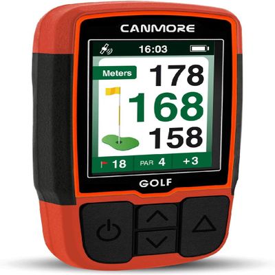 CANMORE Handheld Golf GPS HG200 - Water Resistant Full-Color Display with 41,000+ Essential Golf Course Data and Score Sheet - Free Courses Worldwide and Growing (Orange)
