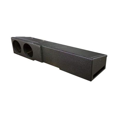 Q Power Dual Port 8 Inch Subwoofer Box Enclosure Design with Underseat Down Fire Feature for GMC and Chevy Crew Cab 2007 to Current, Black