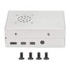 Aluminum Alloy Aluminum Alloy Case, USB/Ethernet Port/Audio/Micro /Power Interface Metal Porous for Raspberry Pi Enclosure, for Raspberry Pi 4B(Silver) view 1