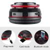 Bluetooth Over Ear Headphones, LED Lights Headphones with Built-in Mic, Light Weight, Bluetooth 5.0, Wireless Foldable HiFi Stereo Headphones for Classroom/Home/Office/PC/Mobile Phone (Black red) view 3