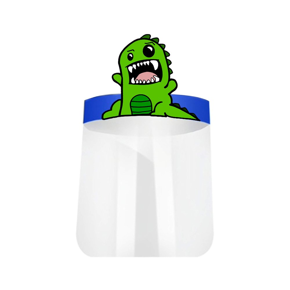 MiMM DINOSHIELD3 FACE Shield, 3PCS, Dinosaur