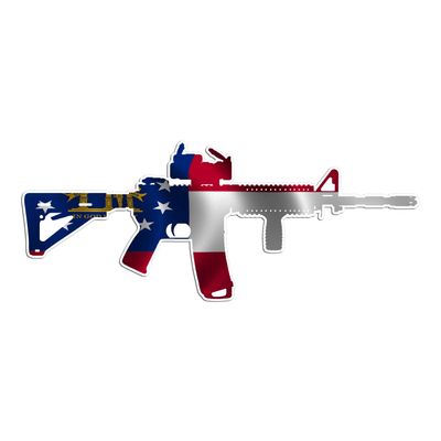 AR-15 Scope - Georgia - Vinyl Decal Sticker - 6" x 2.44"
