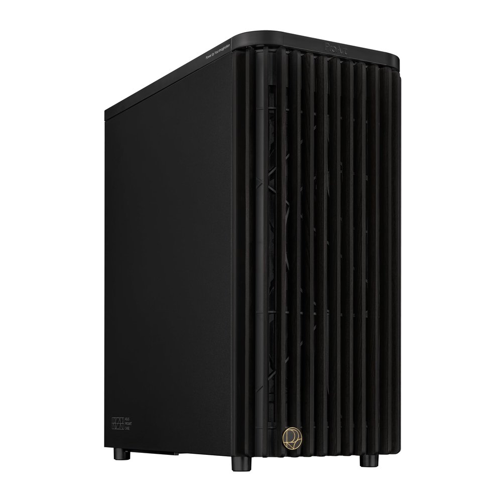 ASUS ProArt PA401 Wood Edition ATX PC Case Metal Panel (Metal Side Panel, 240 mm Radiator Mount, 160 x 32 mm Fan, Removable Power Supply Holder, Rear Cable Clamps)