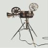 HomeRoots 36" Black And Silver Buffed Aluminum Movie Projector view 3