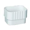 Amerimax 2.38 in. H x 3.25 in. W x 4.25 in. L White Vinyl Downspout Connector - Case of: 16; view 1
