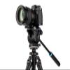 Benro Flat-Base Fluid Video Head 60 mm Flat Base, 5.5 lb Load, +90/-70 Tilt, 360 Pan, Dual -20 Mounts Compact Video Head for Mirrorless, DSLR & Mobile Rigs (S2 PRO) view 2