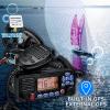 Retevis RA27 Fixed Mount Marine Radio with GPS and DSC, IP67 Waterproof VHF Radio Marine, Long Range, NOAA, All International/US/CA Marine Channels, Triple Watch, Ship to Shore Radio for Boats, Black view 2