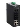 L-COM - IES-2210-M2-SFP - Switch, 10 Ports, Industrial, Unmanaged Gigabit Ethernet, DIN Rail, RJ45 x 4, SFP x 2, SC x 4 view 1