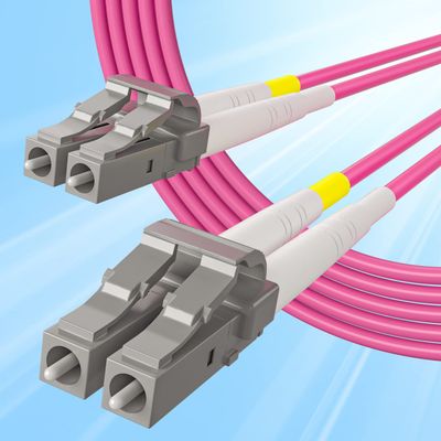 10Gtek Fiber Patch Cable -     10Gb/Gigabit Multi-Mode Jumper Duplex 50/125m LSZH Fiber Optic Cord for SFP Transceiver, Magenta, 2-Meter(6.6ft)