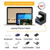 chenyang USB C to USB Adapter, USB C Male to USB 3.0 Female, 180 Degree U Shape Angled OTG Converter for Phone Tablet Laptop view 2