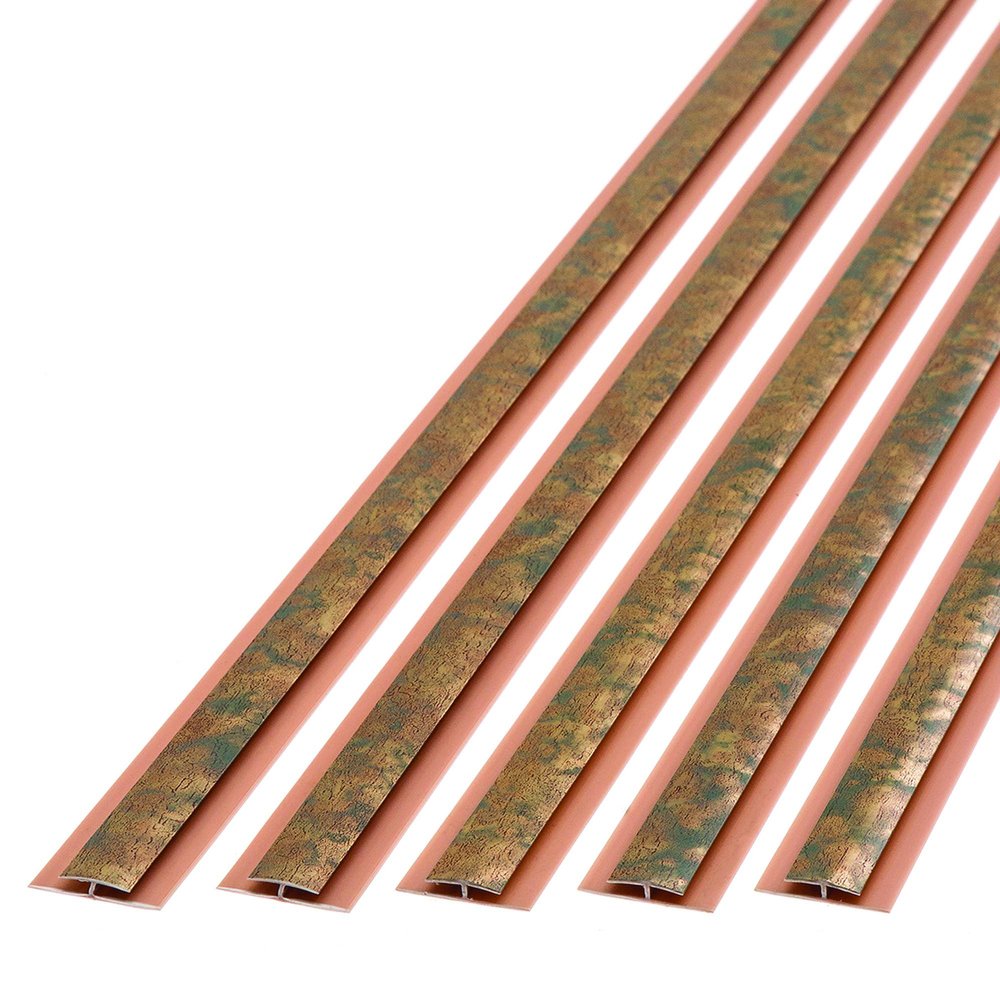 FASDE 47 in. Decorative Vinyl Divider Trim Cracked Copper (5 Pack)