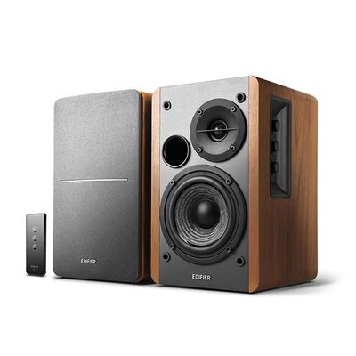 Edifier R1280T Powered Bookshelf Speakers - 2.0 Stereo Active Near Field Monitors - Studio Monitor Speaker - Wooden Enclosure - 42 Watts RMS (Renewed)