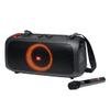 JBL PartyBox On-The-Go Powerful Portable Bluetooth Party Speaker with Dynamic Light Show, black view 1