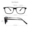 VisionGlobal Blue Light Blocking Glasses for Women/Men, Computer Reading, TV Glasses, Stylish Square Frame, Anti Glare (Black, +0.75 Magnification) view 2
