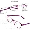 VisionGlobal Blue Light Blocking Glasses for Women/Men, Computer Reading, TV Glasses, Stylish Square Frame, Anti Glare (Purple, +5.50 Magnification) view 3