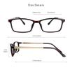 VisionGlobal Blue Light Blocking Glasses for Women/Men, Computer Reading, TV Glasses, Stylish Square Frame, Anti Glare (Brown, +4.25 Magnification) view 2