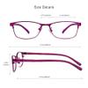 VisionGlobal Blue Light Blocking Glasses for Women/Men, Computer Reading, TV Glasses, Stylish Square Frame, Anti Glare (Purple, +3.25 Magnification) view 2