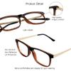 VisionGlobal Blue Light Blocking Glasses for Women/Men, Computer Reading, TV Glasses, Stylish Square Frame, Anti Glare (Brown, +4.50 Magnification) view 3