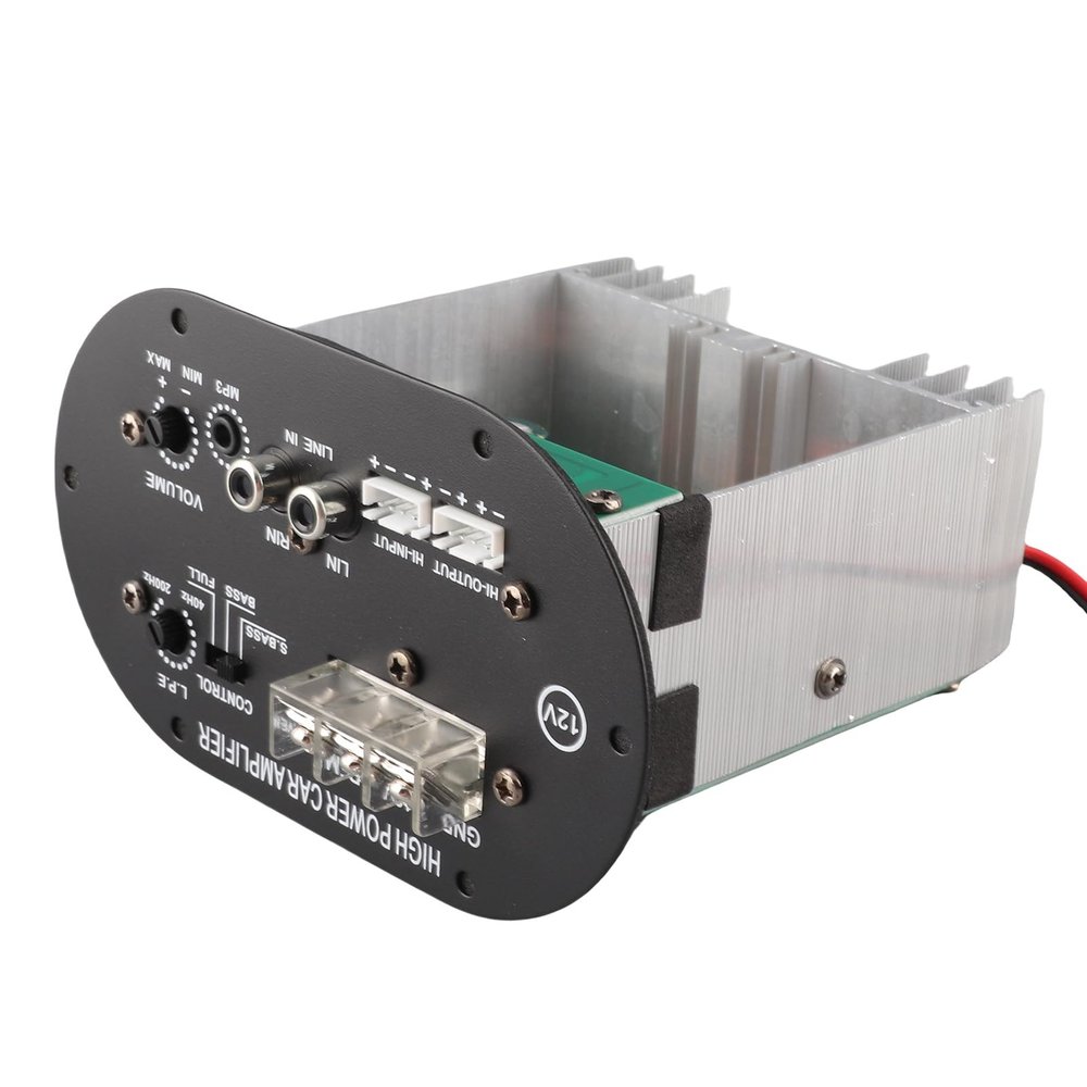 Acouto Car Amplifier Board 12V Car Audio Amplifier Board 120W 12V Pure Full Tone Bass Subwoofer Auto Stereo Speaker Amp