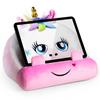 Gifts for Readers & Writers Kids Tablet Pillow Stand Holder Lap Soft iPad Stand Unicorn- Kindle Lap Holder for Reading Book Pillow for Reading in Bed, Soft Machine Washable Book Cushion with Pocket view 1
