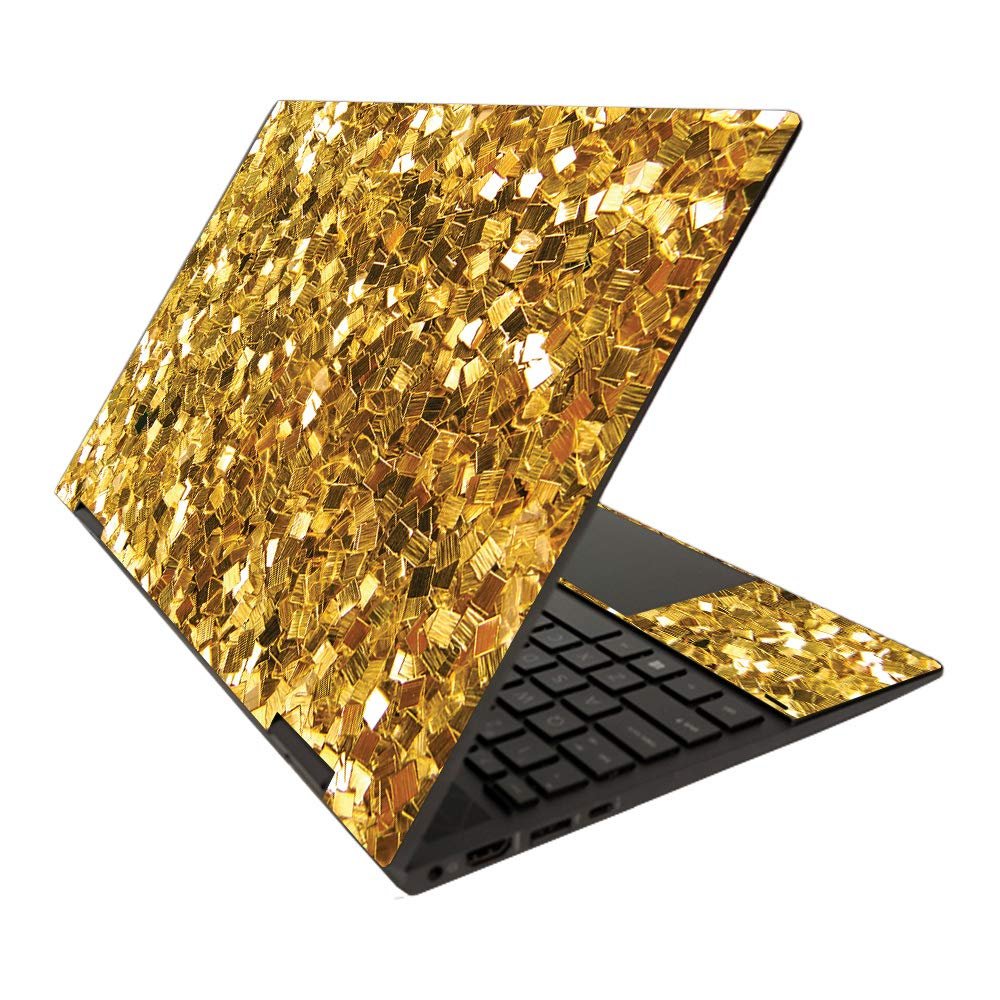 MightySkins Skin for HP Envy x360 15" (2020) - Gold Chips | Protective, Durable, and Unique Vinyl Decal wrap Cover | Easy to Apply, Remove, and Change Styles | Made in The USA