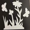 DCentral Butterflies and Flowers Vinyl Screen Magnet:Double-Sided. Bright White-Easier to See Day & Night. Decorative. Helps Stop Walking into Screens, for Non-RETRACTABLES, Size W 6.7" x L 7.4" view 2