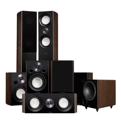 Fluance Reference Surround Sound Home Theater 7.1 Channel Speaker System Including 3-Way Floorstanding Towers, Center Channel, Surrounds, Rear Surrounds and DB10 Subwoofer - Natural Walnut (X871WR)
