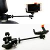 3in1 Universal Heavy Duty Car Headrest Mount Holder for Camcorder/Action Camera/Smartphone with Dual Adjustable Positions and 360 Rotation, Black view 4