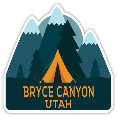 Bryce Canyon Utah Souvenir 2-Inch Vinyl Decal Sticker Camping Tent Design