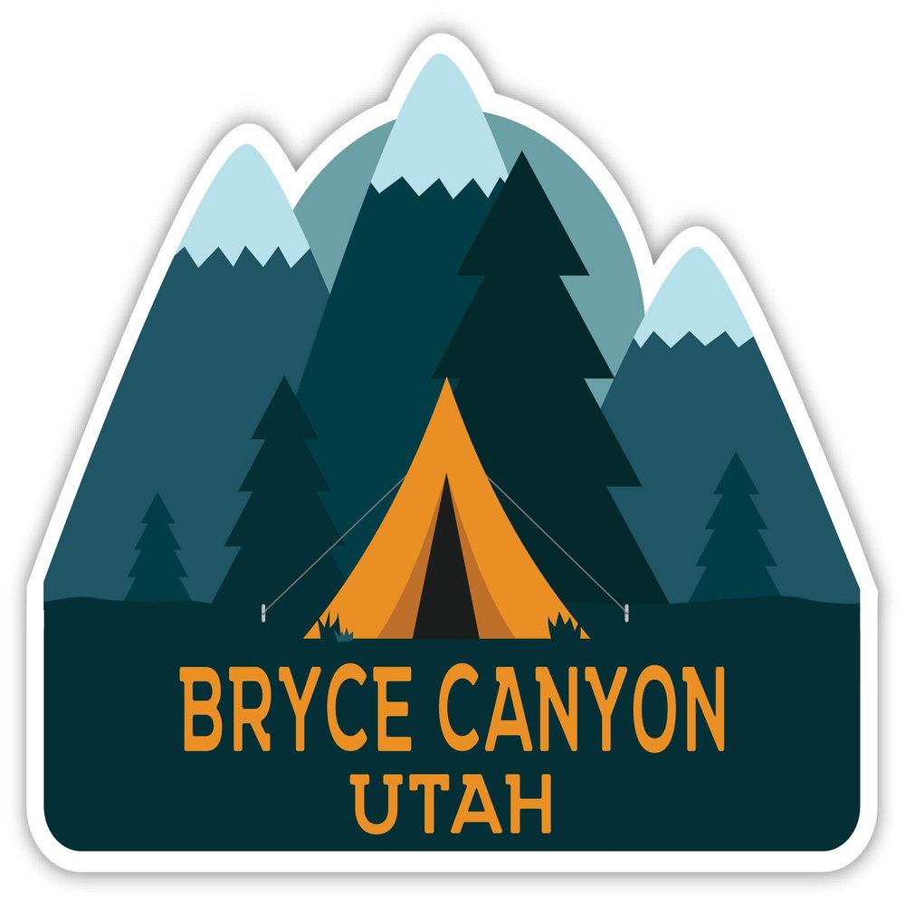 Bryce Canyon Utah Souvenir 2-Inch Vinyl Decal Sticker Camping Tent Design