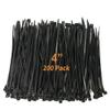 Cable Zip Ties 4 Inch Black, Multi-Purpose Wire Zip Ties Electrical Cable Ties, 200 Pack, UV Resistant Black view 1