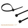 Cable Zip Ties 4 Inch Black, Multi-Purpose Wire Zip Ties Electrical Cable Ties, 200 Pack, UV Resistant Black view 2