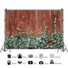 DORCEV 12x8ft Brown Vintage Wood Wall Photography Backdrop Green Ivy Leaves on Rustic Wooden Board Background Wedding Party Bridal Shower Kids Adults Portraits Photo Studio Props view 2