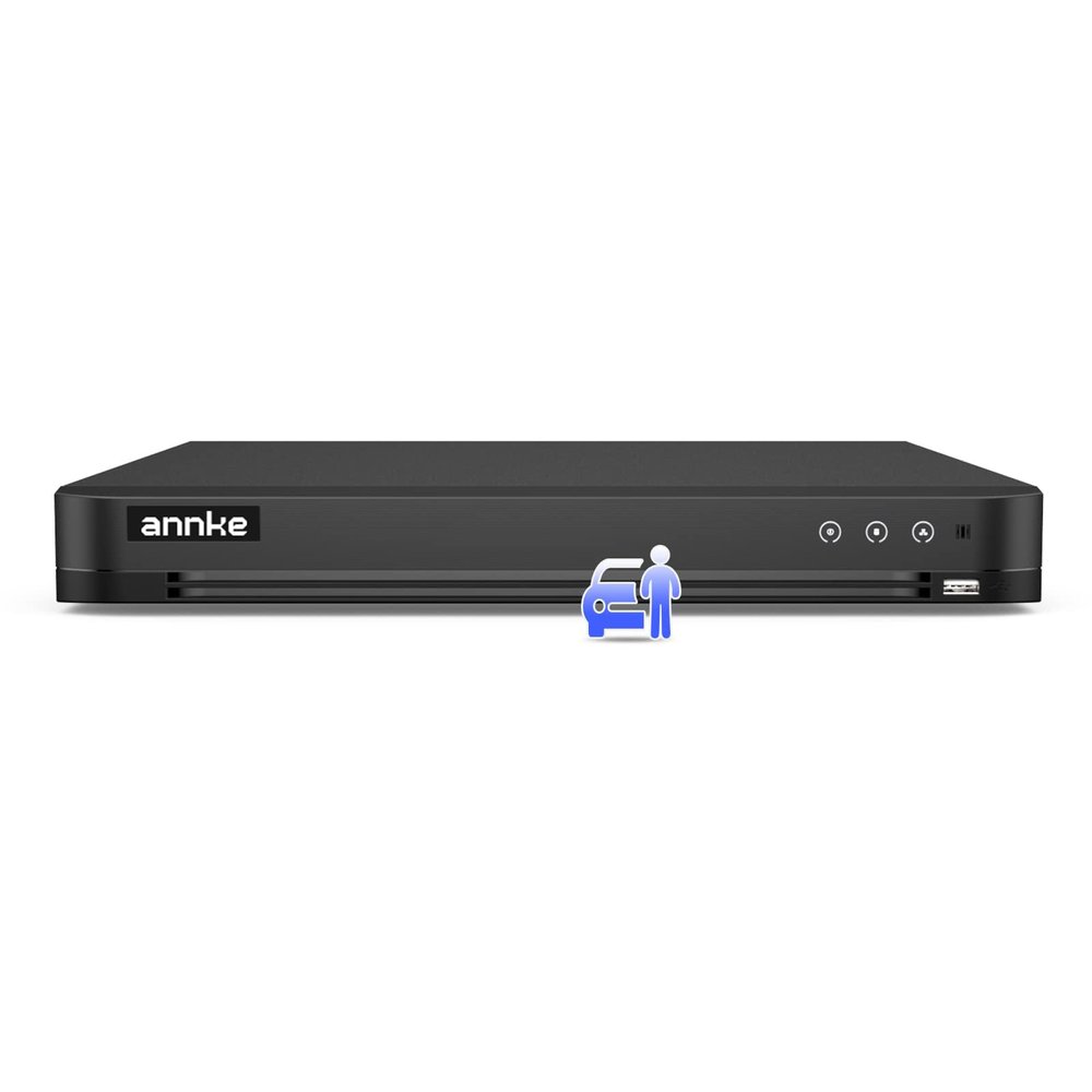 ANNKE 16CH 4K Security AI DVR with Motion Detection, 8MP H.265+ Surveillance CCTV Recorder for Home & Business, Easy Live View, Support TVI/AHD/CVI/CVBS/IPC Input, NO HDD