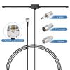 Bingfu FM Radio Dipole Antenna for Stereo Receiver Indoor Pioneer Onkyo Yamaha Marantz Bose Wave Music System Home FM Radio AV Audio Video Home Theater Receiver view 2